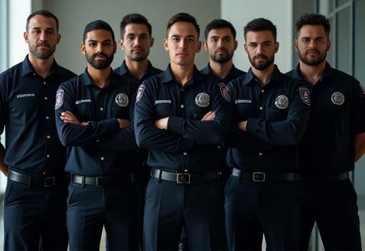 Vigilant Security professional team members in uniform, standing together