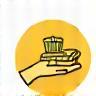 Icon representing receiving payment or commission
